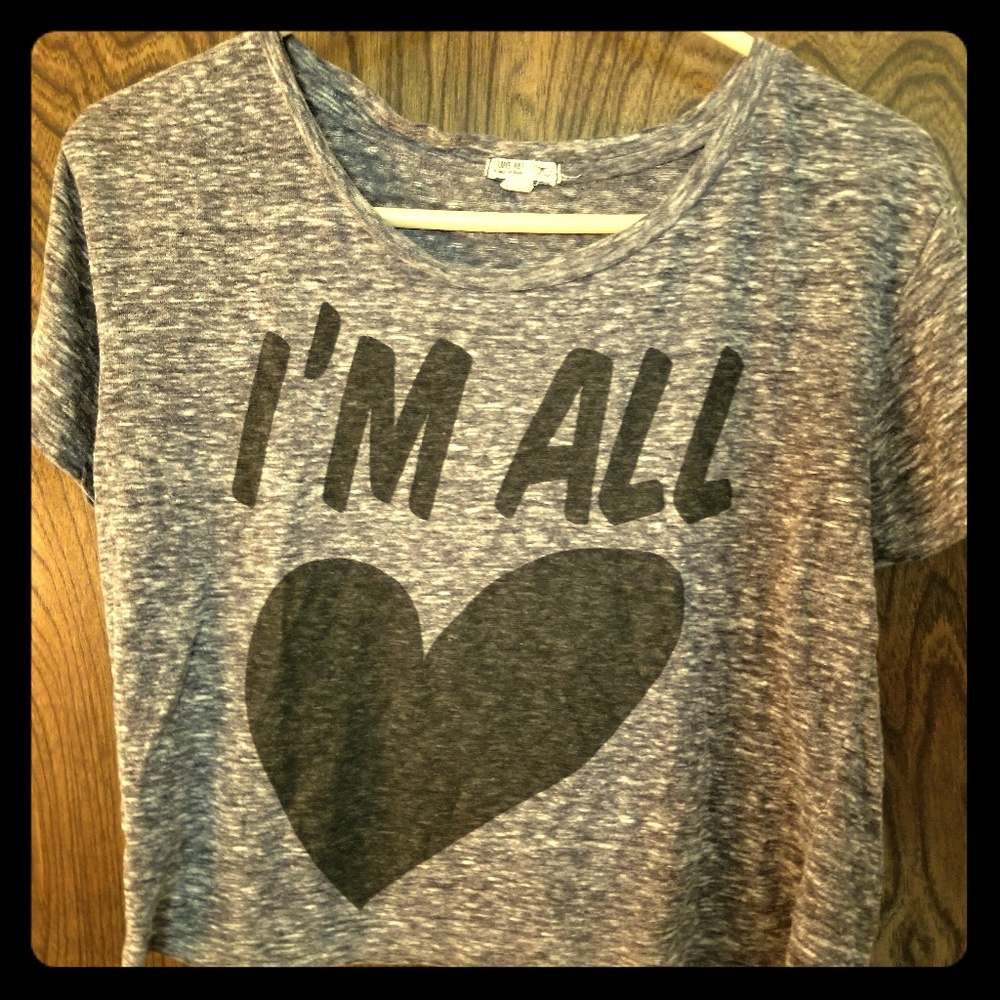 Heather gray crop top